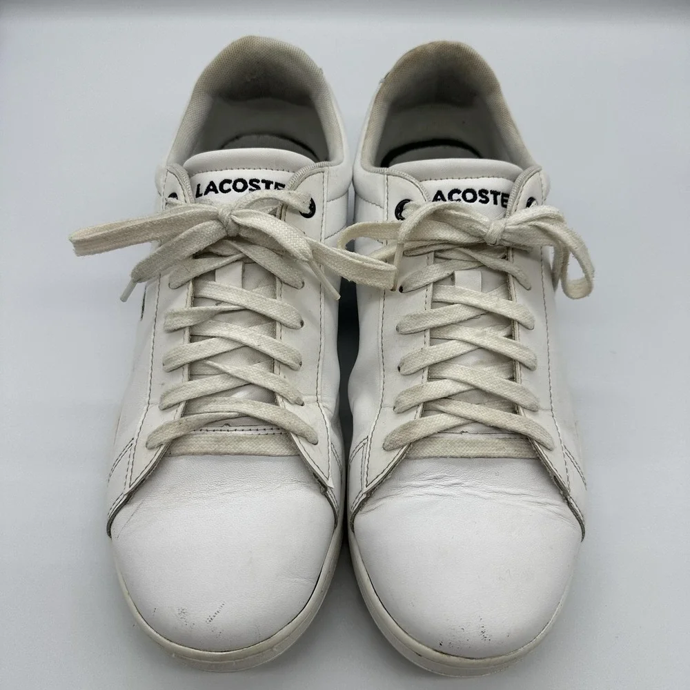 Lacoste‎ Carnaby BL 21 1 Shoes Mens Size 11.5 White Leather Sneakers Casual